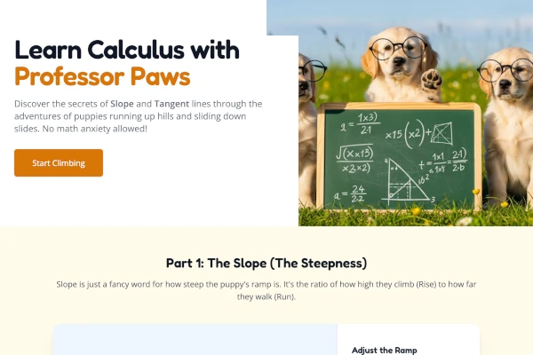 Explain Slope and Tangent Using Puppies
